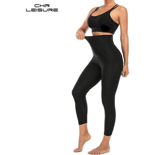 High Waist Fitness Short Leggings Women Heat Trapping Sweating Storm Compression Breasted Pants Shapewear Abdomen