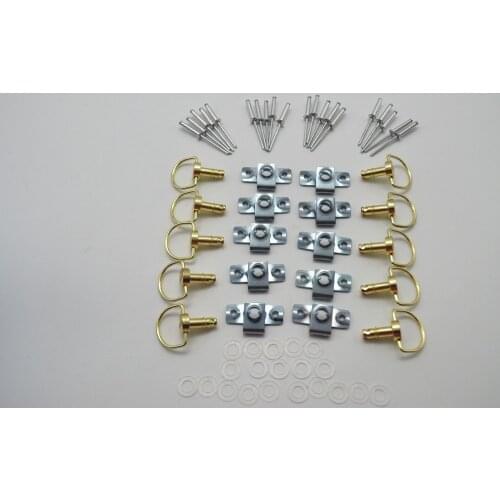 10 Sets Motorcycle Quick Release D-RING 1/4 Turn Race Fairing Fasteners Rivet 17mm