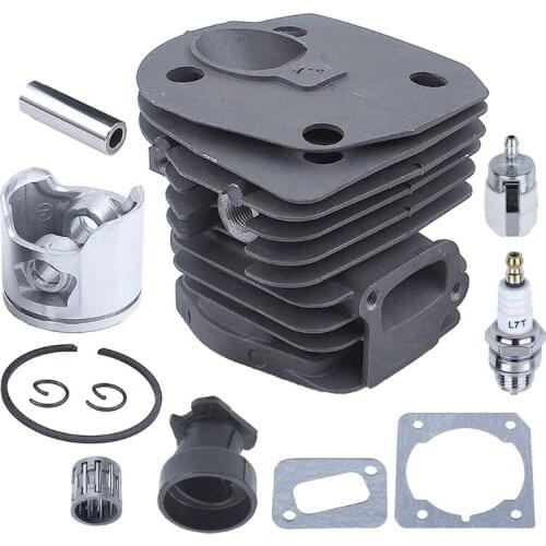 44MM Nikasil Plated Chainsaw Cylinder Piston Gasket Replacement Parts Kit for Husqvarnas 350 351 353 346XP