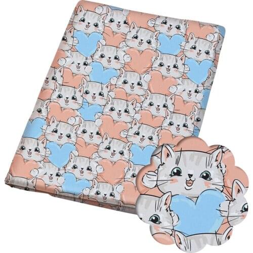 50*140Cm Cartoons Patroon Polyester Katoen Patchwor Gedrukt Voor Tissue Kids Home Textiel Voor Naaien Pop Jurk gordijn