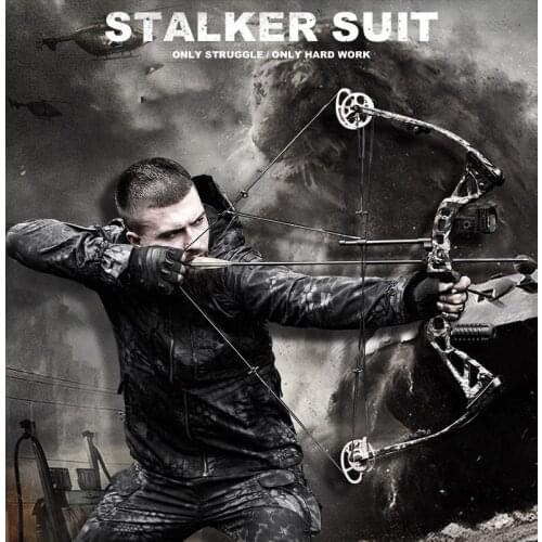 51783 Camo Shooter Jacket and pants Mens Python Grain Military Hunting Paintball Camping Airsoft Paintball Tactical Sports set