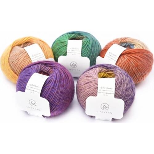 80g/ball Section dyed wool yarn with gradual change color