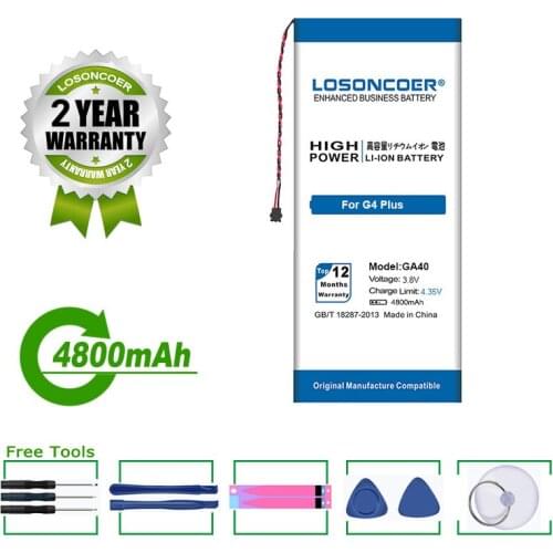 LOSONCOER Battery GA40 3600mAh Battery For Motorola Moto G4 Plus XT1625 XT1622 XT1644 XT1643 XT1642 XT1640 xt1626