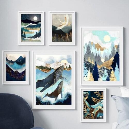 5D DIY Diamond Painting Abstract Whale Cloud Sea Mountain Full Drill Mosaic Diamond Embroidery Cross Stitch Home Decor