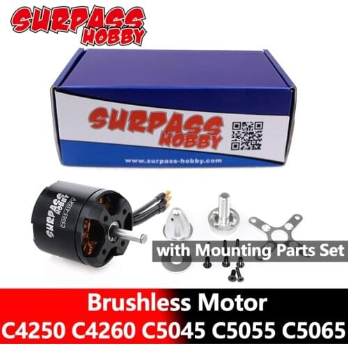 Surpass Hobby Brushless Motor C4250 C4260 C5045 C5055 C5065 14Pole with Acc for UAV Aircraft Multicopters RC Plane Helicopter