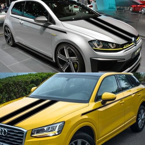 Car Long Side Stripes Hood Cover Sticker Auto Vinyl Wrap Decals DIY Decoration Automobiles Sports Styling Tuning Car Accessories