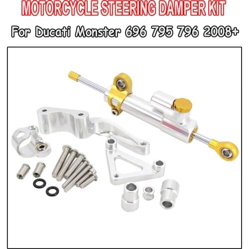 For Ducati Monster 696 795 796 2008-up Motorcycle Modified Steering Damper Stabilizer Mounting Bracket Support Kit