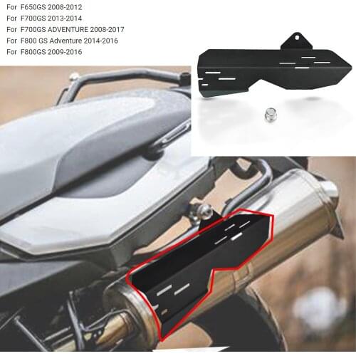 F800GS Exhaust Pipe Cover Rear Muffler Shield Cover Aluminium Anti-scalding Protection For BMW F650GS 08-12 F700GS 13-14 750ADV