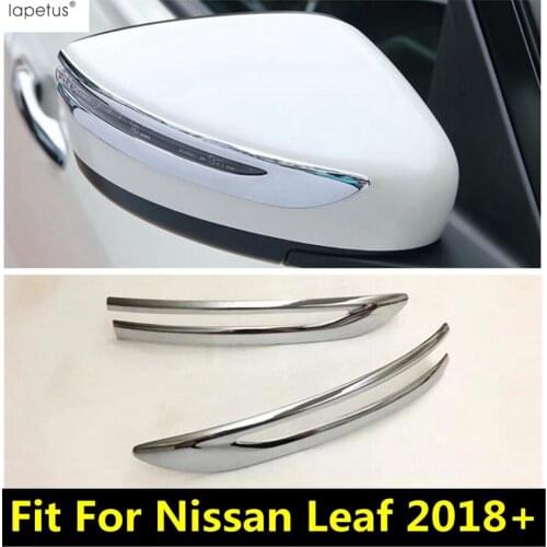 Exterior Refit Kit For Nissan Leaf 2018 - 2020 ABS Chrome Rearview Mirror Decoration Rubbing Strip Cover Trim Accessories