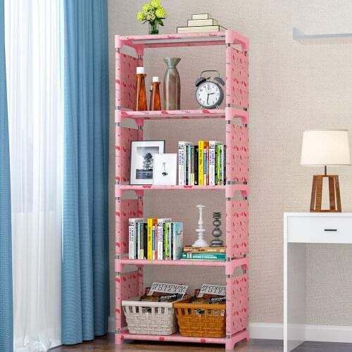 Book Shelf DIY Creative Bookcase Book Student Shelves Modern Floored Bookshelf Storage Bin Books Display Shelving Unit Organizer