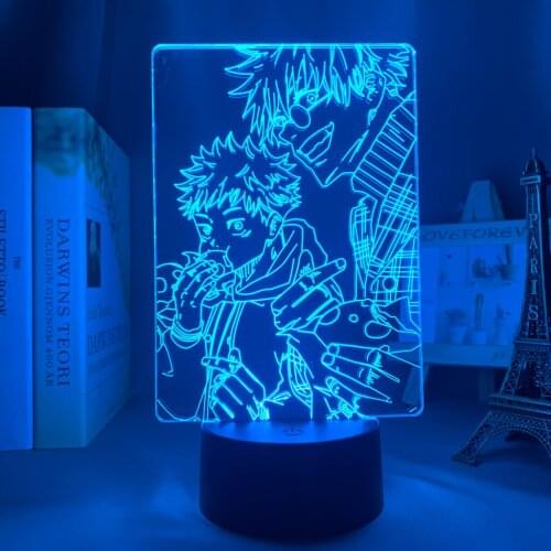 Anime Lamp Satoru Gojo Jujutsu Kaisen Led Night Light Yuji Itadori for Room Deco Birthday Gift Jujutsu Kaisen Lamp Yuji Itadori