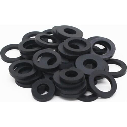 10x 50x 100x Oil Resistant Rubber Sealing Washer Insulation NBR Gasket Flat Spacer 12x5 12x6 16x8 17x5 18x5mm x 2mm Black