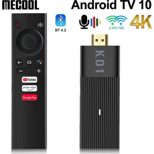 Mecool KD1 Amlogic S905Y2 Android 10.0 TV Box TV Stick 2G 16G Google Certified 1080P H.265 4K 60pfs 2.4G&5G Wifi BT TV Dongle