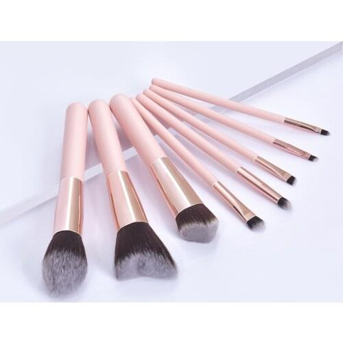 GUJHUI 8Pcs/lot Makeup Brushes Set Synthetic Hair Professional Make Up Brush For Eyeshadow Foundation Powder Eyeliner Eyelash