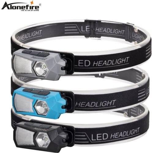Alonefire HP49 Mini Head Lamp Waterproof COB LED Flashlight Headlight Headlamp Torch Lanterna with Headband