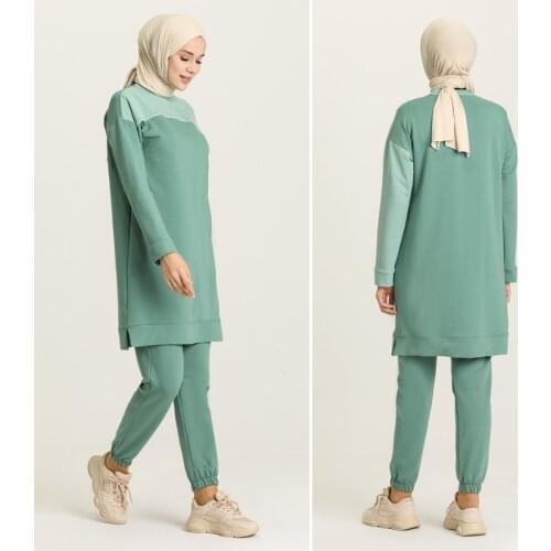 2021 New Season Hooded tracksuit 2 piece Muslim Women Hijab tracksuit fashion Turkey Dubai Islamic sportswear Arabia Turkey