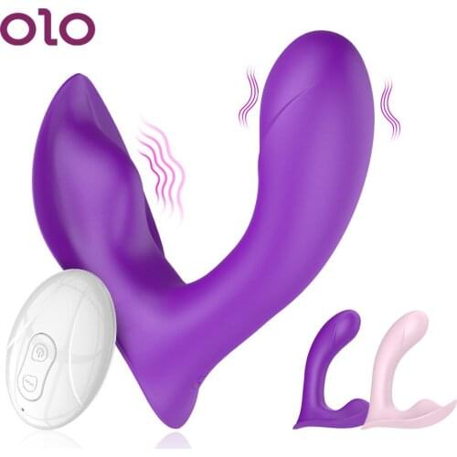 OLO 10 Speed Wearable Dildo Vibrator Remote Control Panties Vibrator Clit Stimulate Female Masturbator Sex Toy for Women