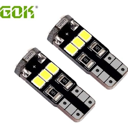 100pcs/lot Wholesale LED CAR T10 9SMD 2835 LED Bulbs 194 168 LED T10 W5W Canbus For LED Car Interior Map lights Dome lights