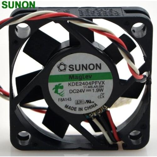 Original For Sunon KDE2404PFVX 40*40*10 24V 1.9W 4cm three wire silent power computer inverter cooling fan