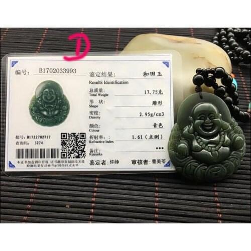 Authentic Xinjiang Hetian stone stone Buddha Pendant money with pendant lucky 18 arhat
