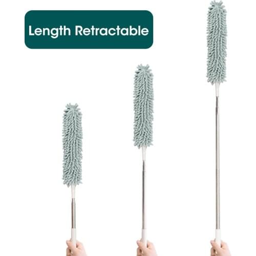 BAOYOUNI Chenille Dust Duster Extendable Handle Telescopic Cleaner Cleaning Tool Fiber Dust Sweeper for Home Car Fan Ceiling