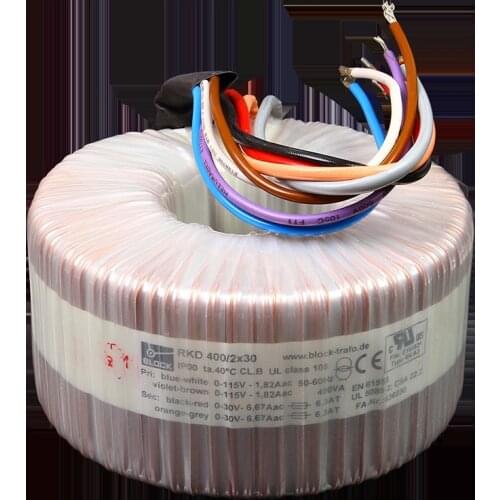 Block 400W 400VA Toroidal transformer 2*30V power amplifier Toroidal transformer