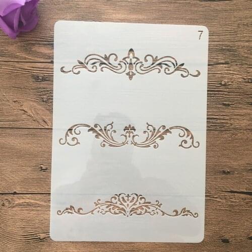 A4 29 * 21cm Crown Flower wall layered stencil painting scrapbook stamp album decoration embossed paper card template decoration