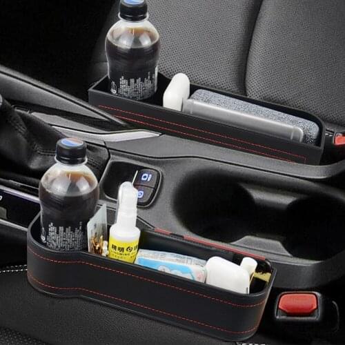 Left/Right Universal Pair Passenger Driver Side Car Seat Gap Storage Box for Pocket Organizer Phone Holders