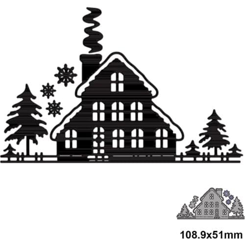 Christmas Tree snowflak City Building Frame Metal Cutting Dies For Scrapbook Decorative Embossing Handcraft Die Cutting Template