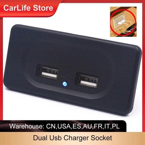 Dual Usb Charger Socket 4.8A 3.1A 12v For Motorcycle Auto Truck Atv Boat Car Rv Bus 2.1A 2.4A Power Adapter Outlet