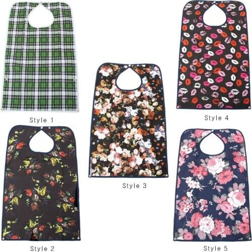 1 PC adult drooling waterproof and oil-proof PVC detachable drooling adult dining cloth protector barrier aid apron