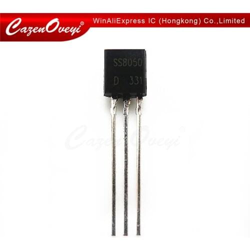 100pcs/lot SS8050 Bipolar Transistors - BJT NPN/25V/1.5A/160-300 TO-92 new original In Stock