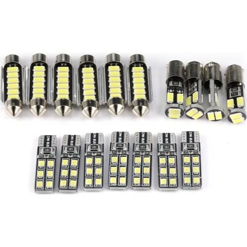 17pc /Set Perfect White Canbus Error Free LED Bulb Interior Dome Map Overhead Light Kit For Audi A6 C6 2005-2011