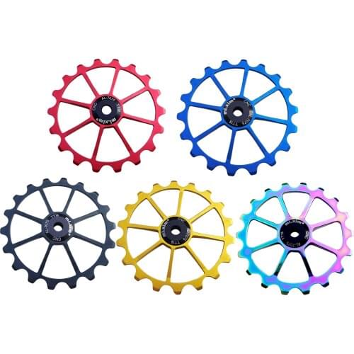 18T MTB Road Bike Ceramic Bearing Jockey Wheel Rear Derailleur Pulley Sealed Bearing Folding Bicycle Derailleur Parts