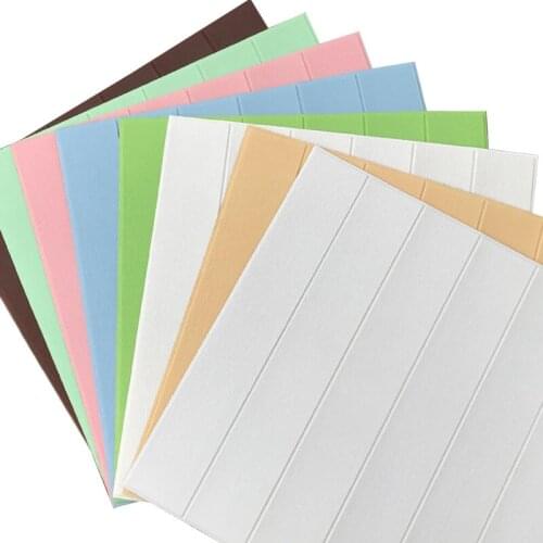 3D Wall Stickers Self-adhesive Wallpaper Decor Home Sticker Imitation Wood Wall paper For Living Room Decoration