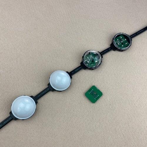 50mm diameter WS2811DC24V led pixel module,1.68W(7LEDs inside),IP68 rated,addressable RGB full color