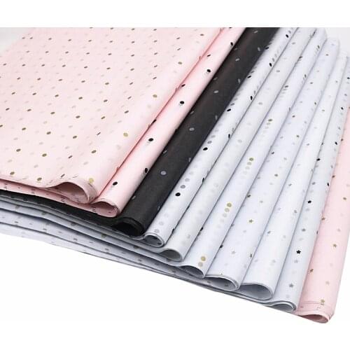 28sheets/pack 50x70cm Star Moon Gold Print Tissue Papers Flower Wrapping Papers Gift Wrapping Papers Handmade Craft Papers