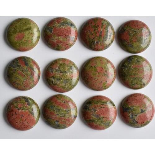 Wholesale 20pcs/lot good quality Natural fiower green round cabochon beads 25mm for jewelry Accessories making free shipping