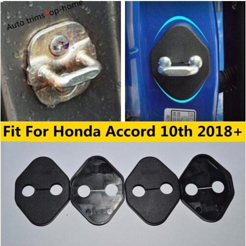 Yimaautotrims Inner Door Lock Protector Kit Cover Trim 4 Piece Fit For Honda Accord 10th 2018 - 2021 Plastic Interior Mouldings