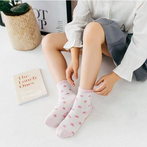 5 pairs of a pack Newborn 0-6 years old boy and girl thin socks Summer breathable cool Baby foot protection A variety of design
