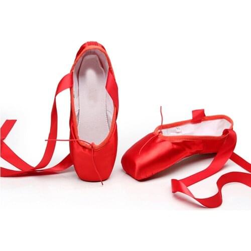 Pointe shoes dance ballet shoes ballerina supper satin professional pointe shoes kids black pointe shose ballet women shoes