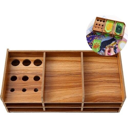 New Diy Wood Plate Tray For 5D Diamond Painting Embroidery Tools Cross Stitch Mosaic Accessories Enjoy Diy Handwork