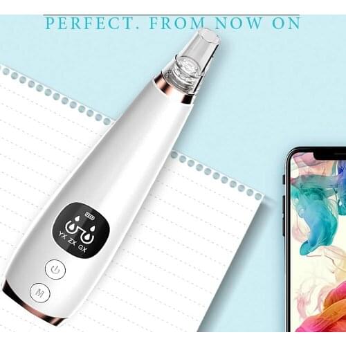 Blackhead Pore Vacuum Cleaner Remover USB Rechargeable Pore Extractor Tool With 6 Probes & Blackhead Remover Kit Suction