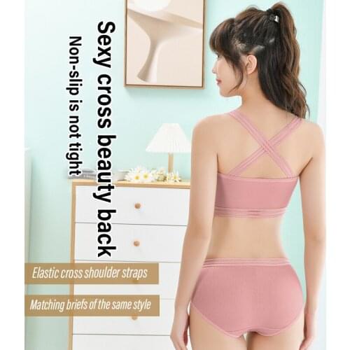 Fitness Sports Bras For Women Padded Top Womens Bra Without Bones Crisscross Strappy Push Up Gym Padded Women Underwear