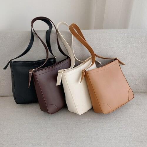 Spring New PU Leather Bucket Bags For Women 2021 Small Shoulder Messenger Bag Lady Fashion Handbags Luxury Totes
