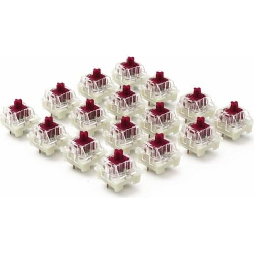 KTT Wine Red Switch for Mechanical Keyboard Content Linear 3 Pins POM Axis 43g Trigger RGB Transparent Customize GK61 Anne Pro 2