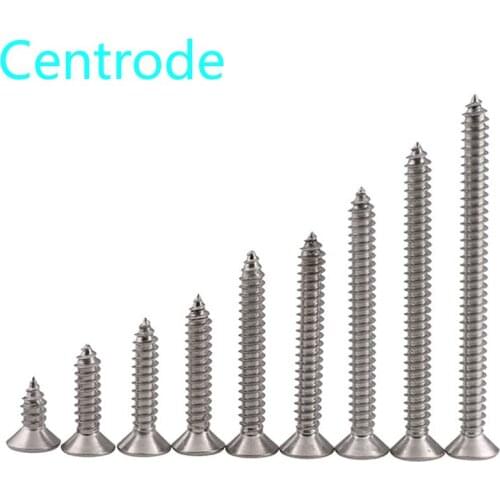 Cross Countersunk Head Self Tapping Screw M3.5M4M5M6 316 Stainless steel KA phillips Flat Head Tapping Wood Screw 10PCS