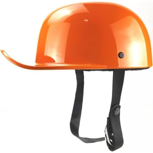 Orange Black Vintage Motorcycle Helmet Open Face Helmet Dot Approved Half Helmet Retro Moto Casco Capacete Motociclista Capacete