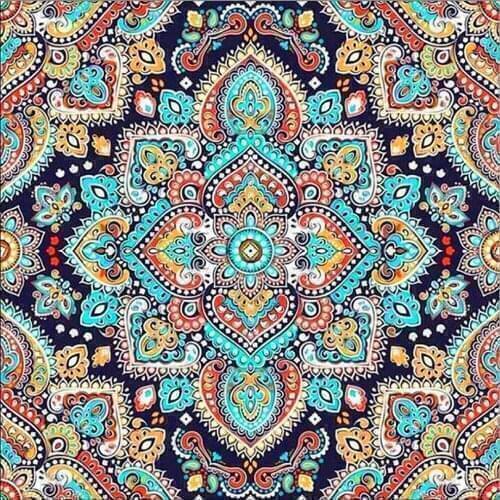 Religion Mandala Printed Fabric 11CT Cross-Stitch DIY Embroidery Full Kit DMC Threads Handmade Painting Craft Promotions