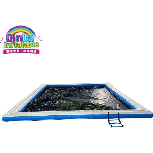 High quality inflatable yacht pool swimming pool platform with 3m deep net